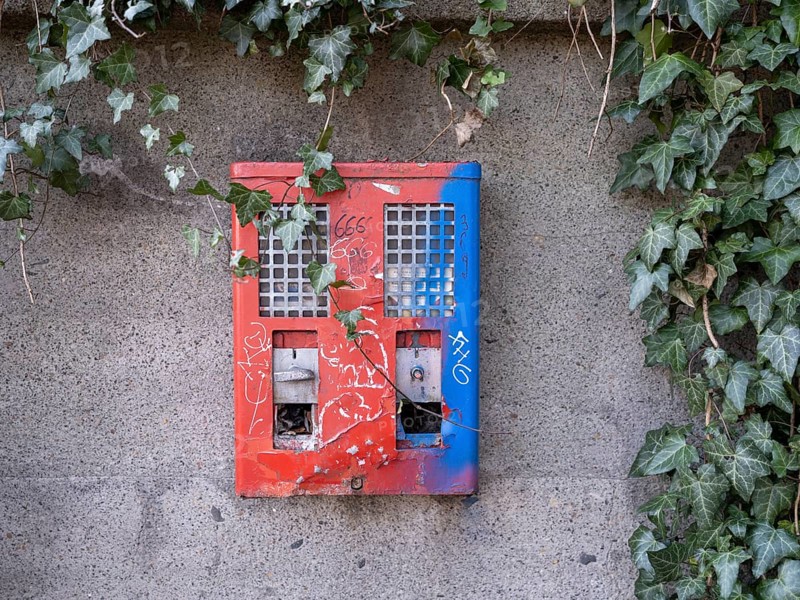 Old and defective chewing gum machine