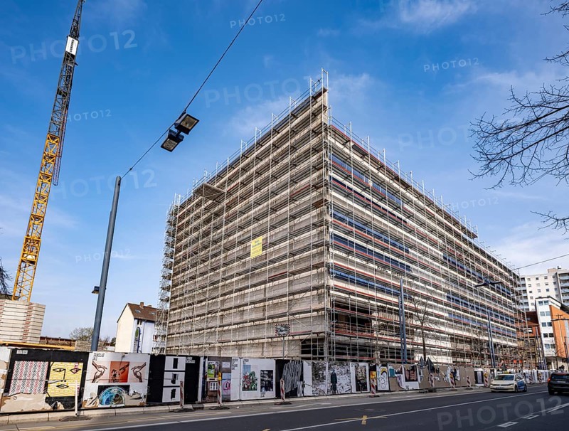 Construction site of a large house on Berliner Strasse