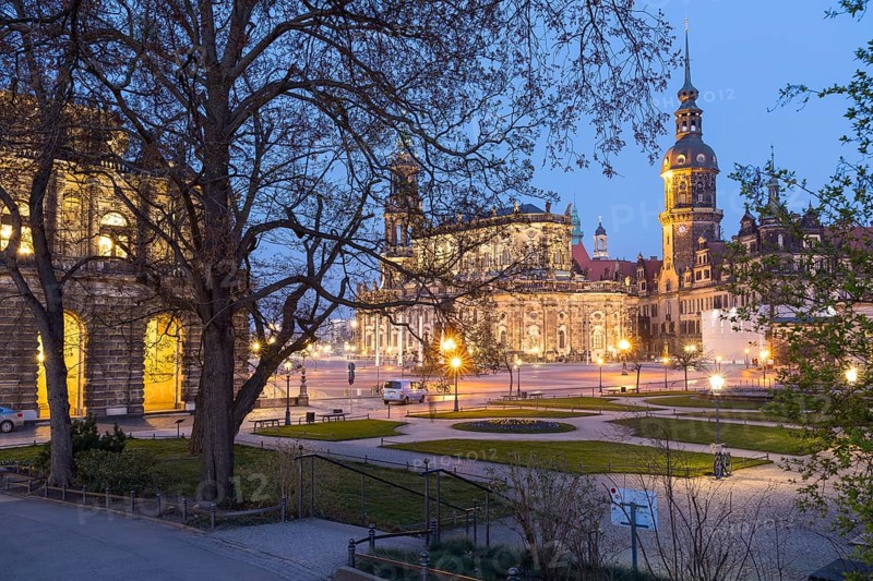View of the Theatre Square with Semper Opera House