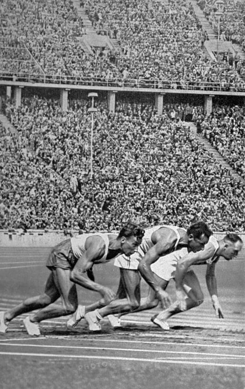 Start 10 metre run at the decathlon