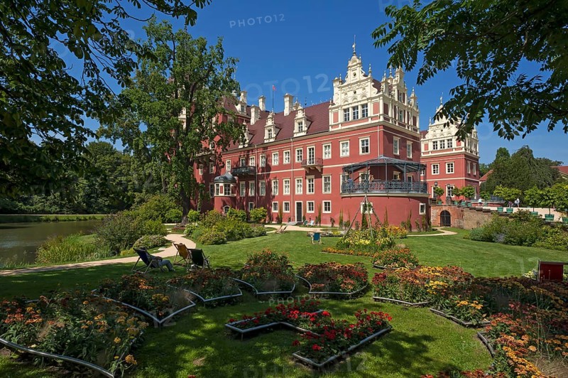Park and the New Muskau Palace built in neo-Renaissance style