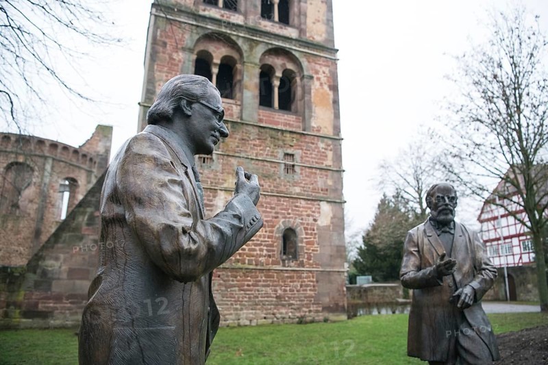 Konrad Duden and Konrad Zuse statue