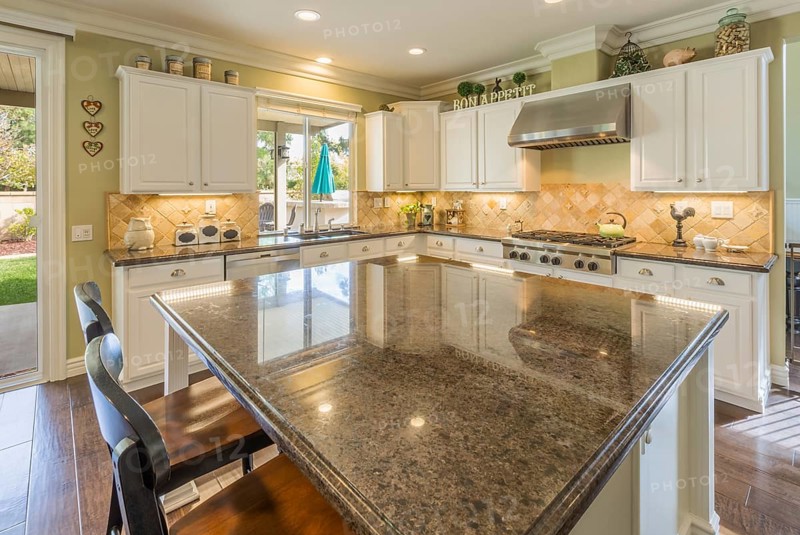 Beautiful custom kitchen interior in a new house