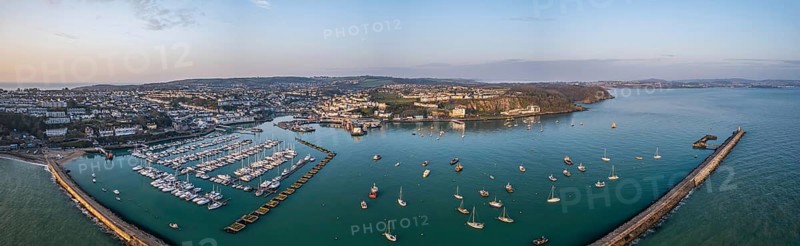 Dawn over Brixham Marina and Harbor