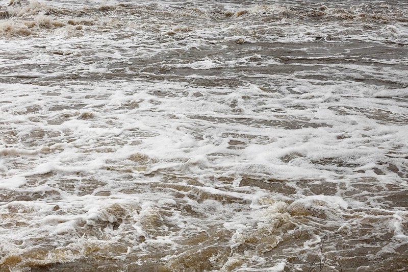 Strong current in a wild river