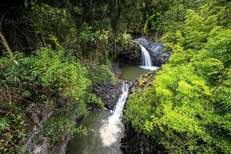Wasserfall entlang des Pipiwai Trail