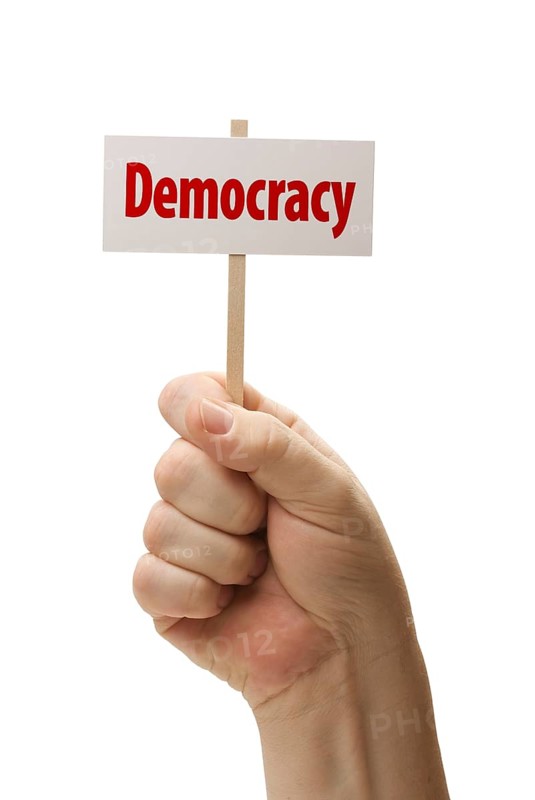 Sign in male fist isolated on A white background