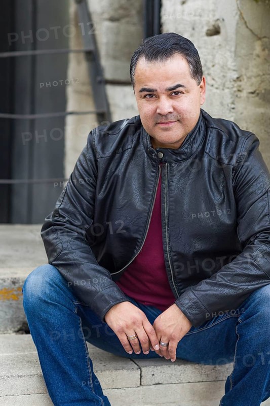 Headshot portrait of handsom hispanic man
