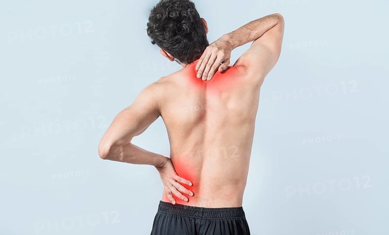 Neck and back pain concept