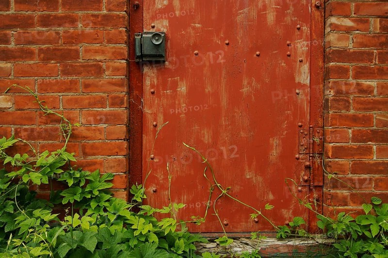 Abstract vintage red door