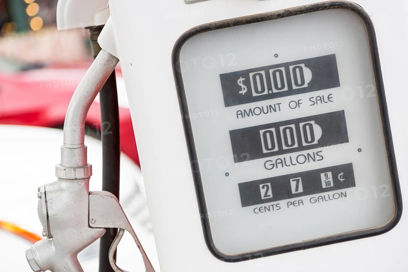 Retro old gas station pump