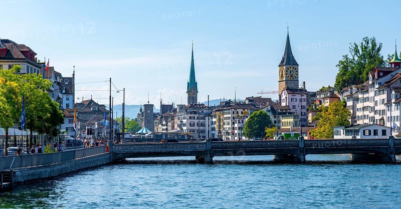 Fraumuenster and church tower St. Peter