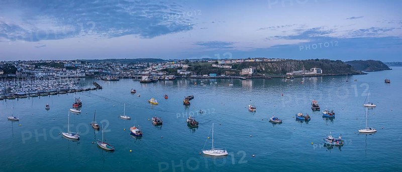 Dawn over Brixham Marina and Harbor