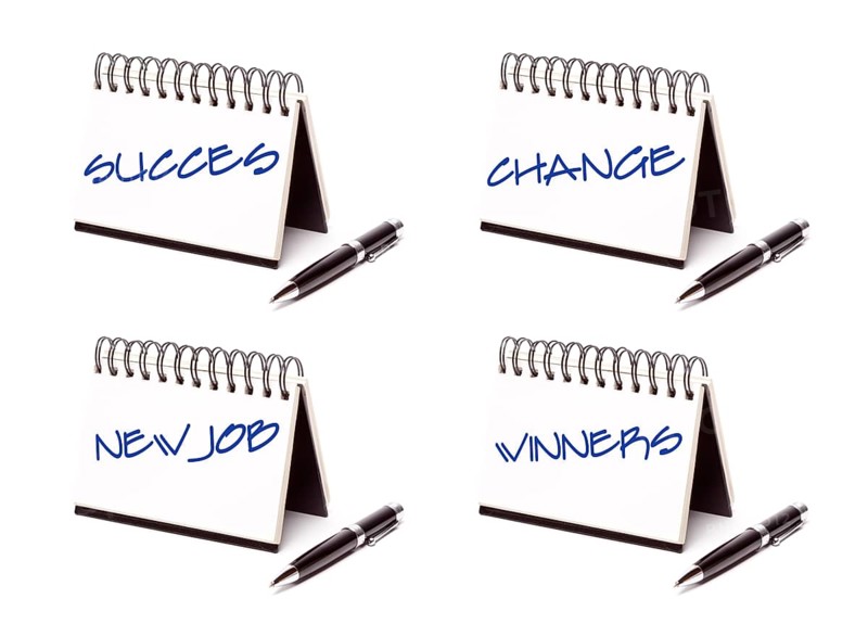 Spiral note pad and pen series isolated on white