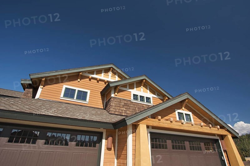 Colorful new home construction abstract