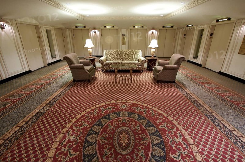 Classic elevator lobby interior of a hotel