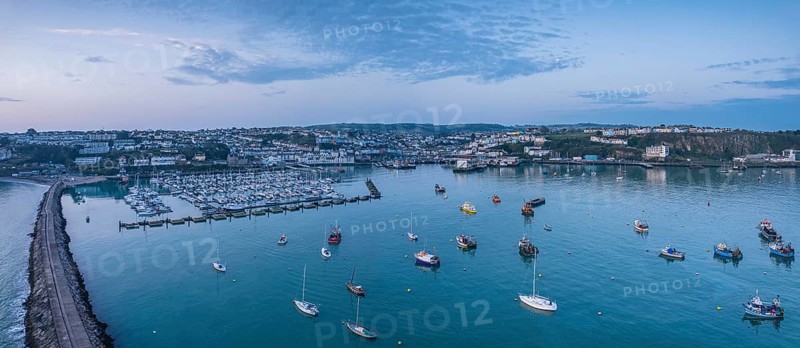 Dawn over Brixham Marina and Harbor