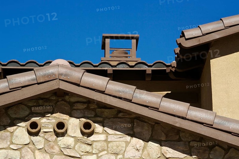 Abstract of new home construction facade