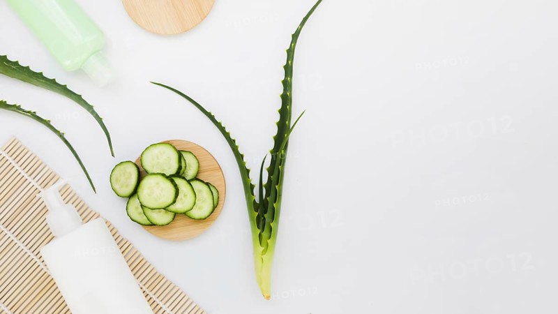 Aloe vera cucumber with beauty cream