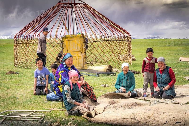Nomads have just arrived in summer camping in Western Mongolia