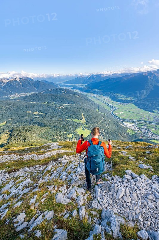 Hiker on hiking trail