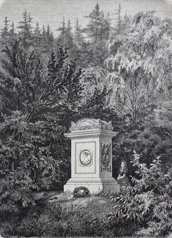 The Monument to Queen Louise in the Palace Garden at Hildburghausen in 1880