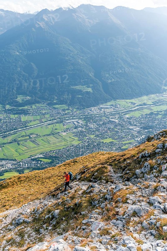 Hikers descending