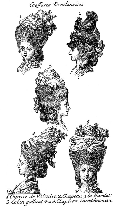 Berlin traditional costumes and hairstyles of the 18th century