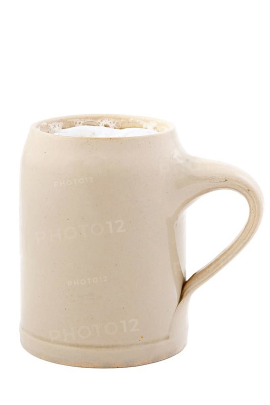 Beercup with beer isolated on white background