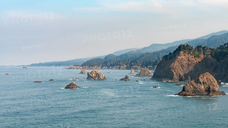 View of rocks and sea