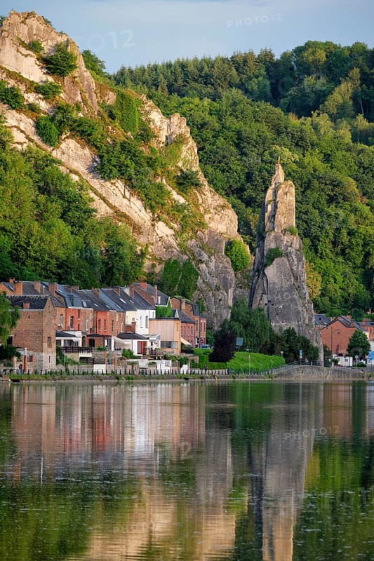 View of picturesque Dinant city over the Meuse river Dinant is a Walloon city and municipality located on the River Meuse