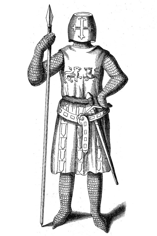 French knight towards the end of the 13th century