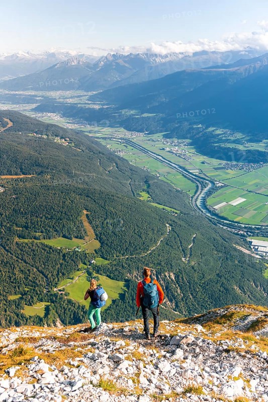 Hikers descending