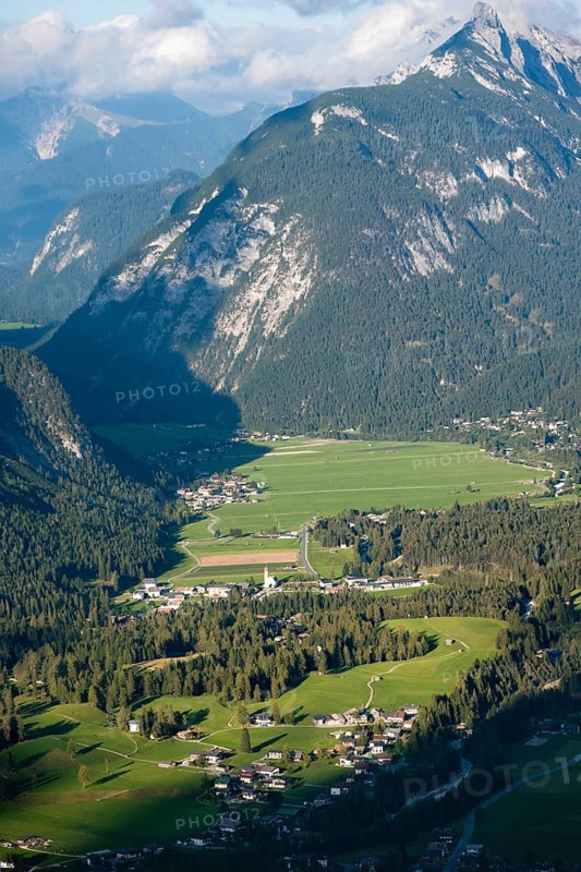 View over mountain valley