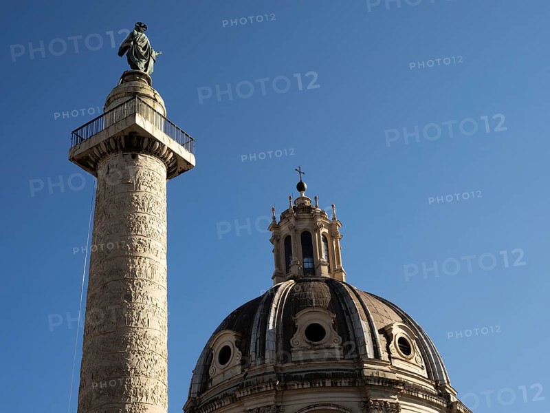 Trajan's Column and Dome of the Church of Santa Maria di Loreto