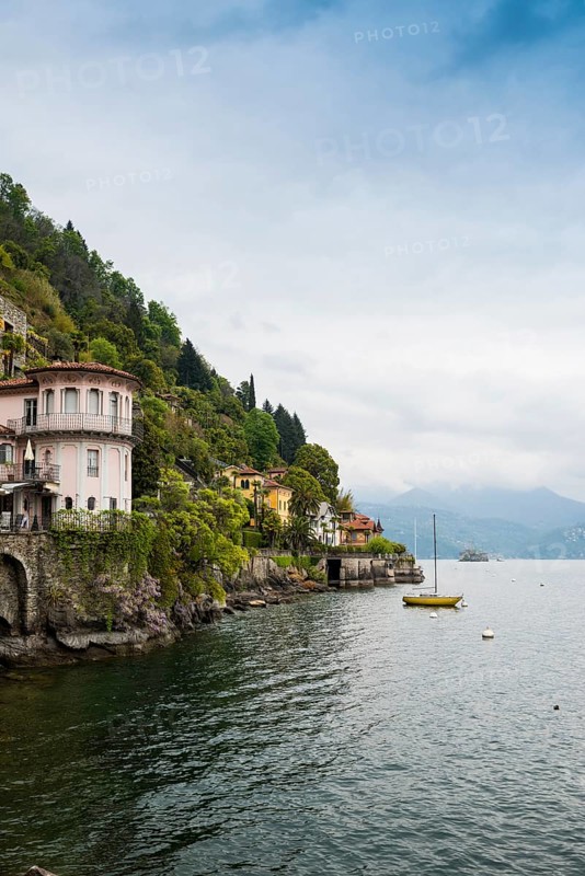 Colourful lakeside villas