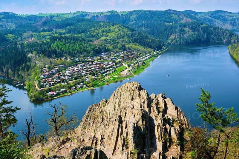 View of the river Saale from the Bockfelsen
