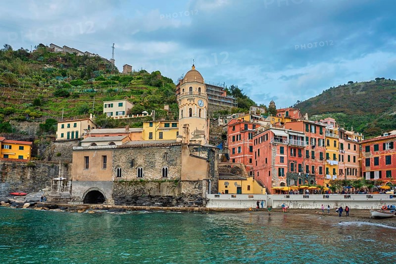 Vernazza village popular tourist destination in Cinque Terre National Park a UNESCO World Heritage Site