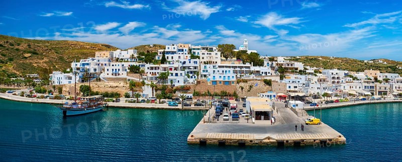 Adamantas Adamas harbor town of Milos island. Milos