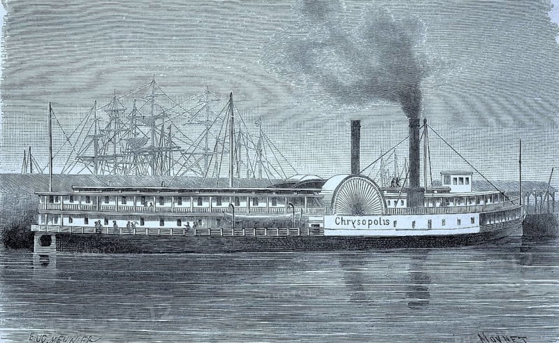 Side-wheel steamer that operated between Sacramento and San Francisco from 1860 to 1875