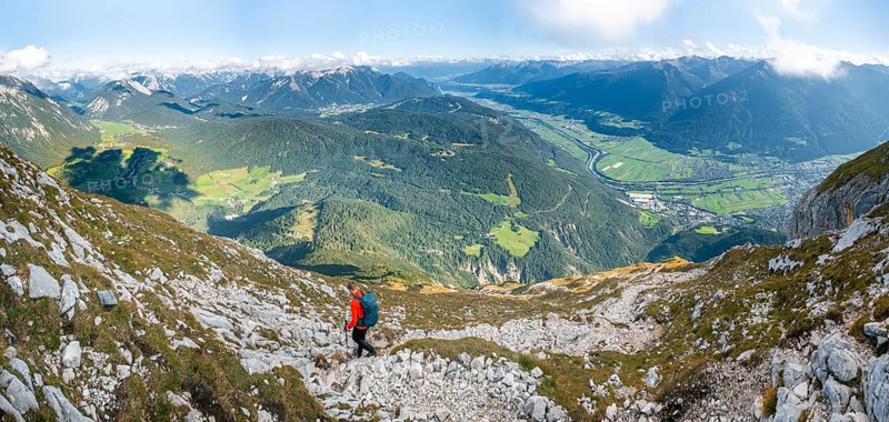Hikers descending