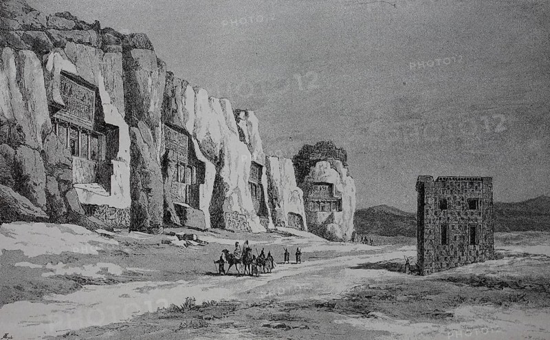 Naqsh-e Rostam with the Ka be-ye Zartusht