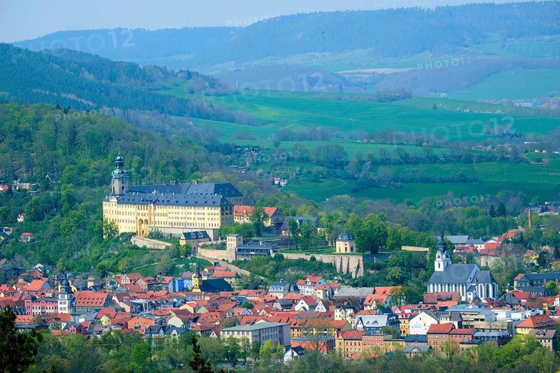 View of Rudolstadt with Heidecksburg Castle
