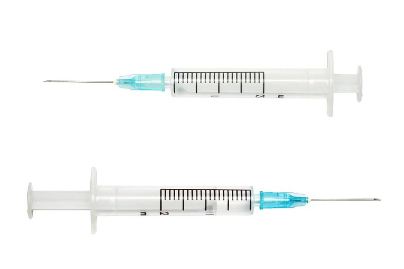 Syringe isolated on white background
