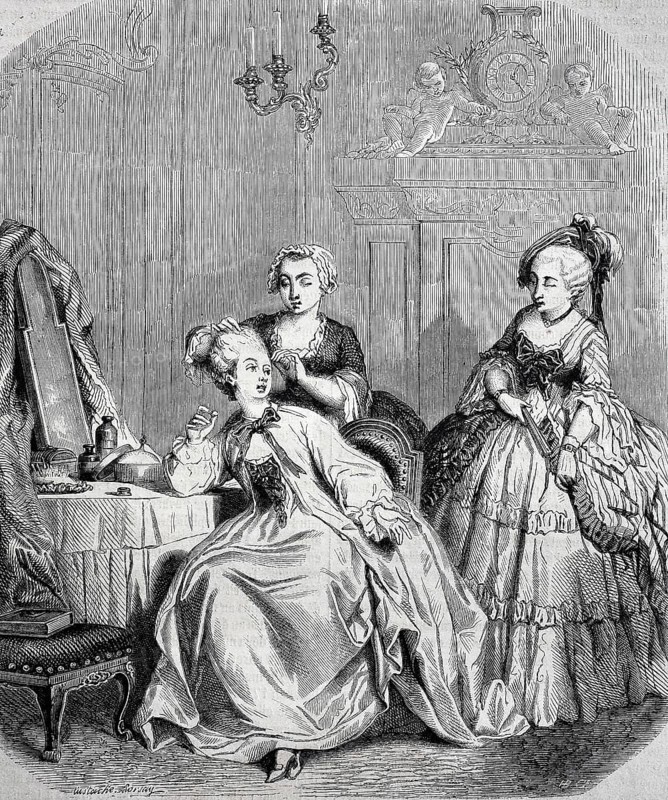 Elegant woman doing their hair