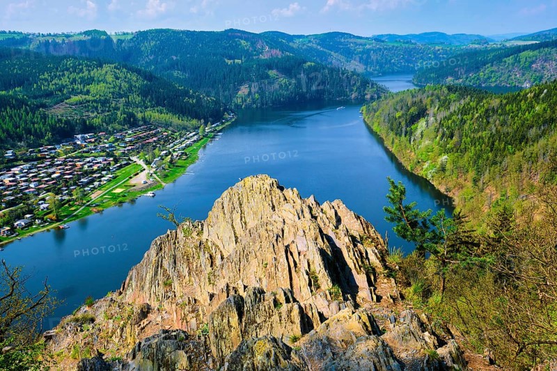 View of the river Saale from the Bockfelsen