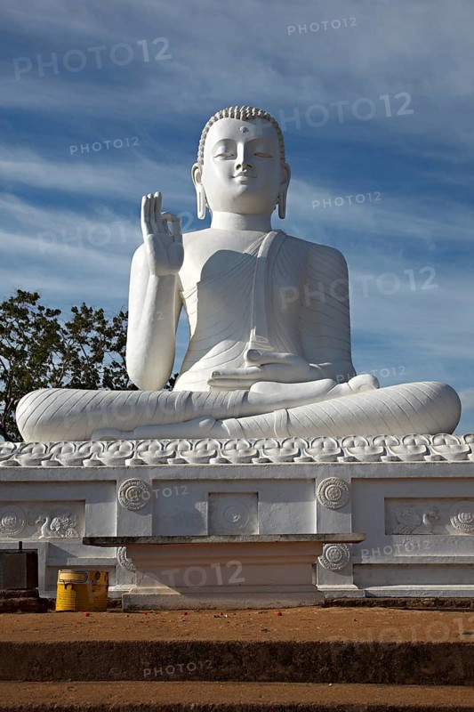 White sitting Budha image Mihintale