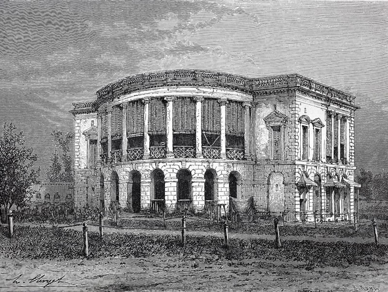 European housing in 1890 in Calcutta