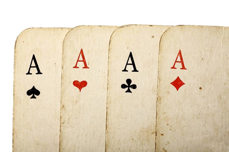 Four old cards
