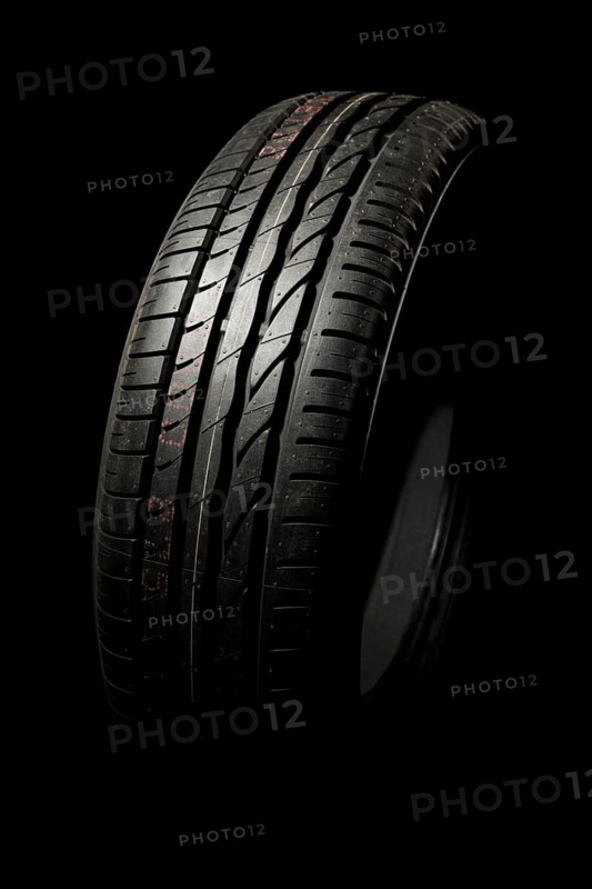 New car tire close up